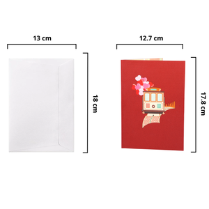 Wholesale 3D Pop Up <b>Card</b> Love Story In San Francisco Custom Love Travel 3D Greeting <b>Card</b> Offset Printing Special For Love Couple - Product Image 2