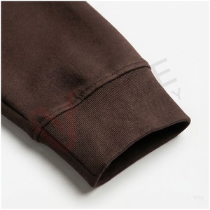Ensemble de survêtement marron pour homme, manches longues, capuche, fermeture éclair sur le devant, motif géométrique, respirant, coupe décontractée, vêtements d'automne - Product Image 6
