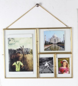 Cadre photo rectangulaire en laiton et verre de qualité supérieure ARTISAN DESIGN avec fonction de suspension - Product Image 2