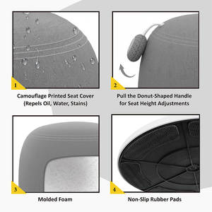 Tabourets de comptoir scolaires colorés et oscillants - Product Image 4