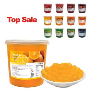 Perlas explosivas de boba sabor naranja 3.4kg Botella de jugo de frutas de Taiwán para té de burbujas, topping Halal con certificación HACCP - Product Image 2