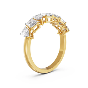 Anillo de Compromiso con Diamante Cultivado en Laboratorio de 2.00 Quilates, Claridad VS1, Color F, Corte Esmeralda y Forma de Pera, Certificado IGI, Oro Amarillo de 18k para Mujer - Product Image 2