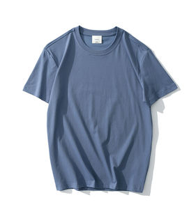 T-shirt en coton peigné lourd de haute qualité 145 grammes, style streetwear décontracté, en coton Pima péruvien uni, pour hommes et femmes, DDP - Product Image 1
