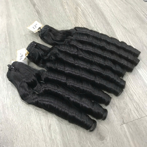 Factory Priced Virgin Bouncy <b>Curly</b> Vietnamese Hair Extensions Super Double Drawn <b>Bundles</b> 100% Human Hair - Product Image 1