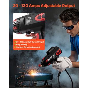 Soudeuse à arc portable 20-130A avec réglage progressif du courant, onduleur IGBT 115V, soudeuses à arc manuelles pour métaux - Product Image 4