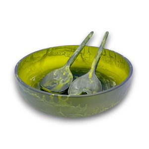 Bol à salade en résine pour la décoration de la table, assiettes à salade en résine, logo personnalisé - Product Image 1