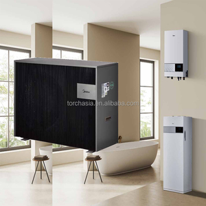 Pompa Panas Air Udara R32 4kW-16kW <span class=keywords><strong>A</strong></span>+++ ErP DC Inverter Mono Split 220V/380V Pemanas Lantai Rumah Tangga Air Panas Saniter Pintar - Product Image 2