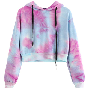 Custom Women Crop Top Hoodie Casual Women's Hoodies & Sweatshirts Long Sleeves <b>Pullover</b> Cropped Hoodie for Woman - Product Image 6