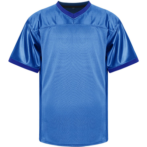 Maillot de football américain et de rugby personnalisable, nom et numéro de l'équipe brodés, manches courtes, maille, couleur unie, vêtements de sport pour adultes - Product Image 1