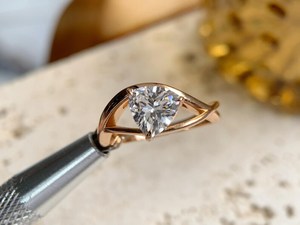 Moissanite 1CT Triangle Cut Eye Shapes Solitaire <b>Ring</b> Original <b>925</b> <b>Silver</b> <b>With</b> Gold Plated Fine Romantic Style Gift For Lovers - Product Image 5