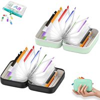 Estuche Impermeable Reutilizable para Pastillas con Cierre, 14 Compartimentos Codificados por Color, para Viajes, Almacenamiento de Vitaminas y Suplementos