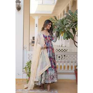 VESTIDO DE SANAYA'S READYMADE ALIA CUT CON DUPATTA SET-125 WIN - Product Image 3