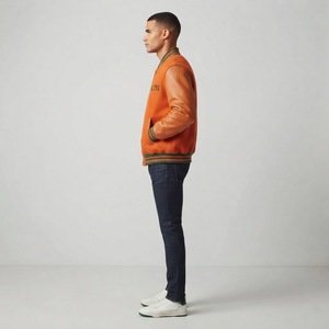 Chaqueta Varsity de Lana Oversize para Hombre Hawk Eye Sports, Estilo Urbano, Invierno, con Botones, Tallas Grandes, Secado Rápido, Bordado Frontal - Product Image 2