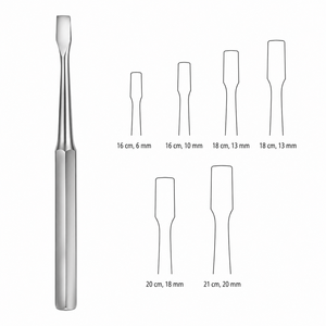 KEY Periosteal Elevators <b>3</b>.1mm to 25.4mm Blade Widths ZETOMEDPRO - Product Image 1