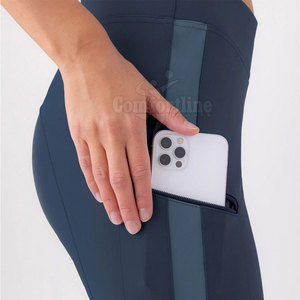 Pantalones de equitación personalizados para mujer, pantalones ecuestres de tela elástica de alto rendimiento, ropa cómoda para entrenamiento en establos. - Product Image 4