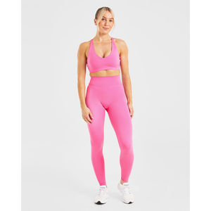 Nuevo Diseño de Sujetador Deportivo Rosa de Verano, Tirantes Ajustables en la Espalda, Escote en Forma de V y Alto Impacto, Sujetador Deportivo para Mujer Adulta - Product Image 5