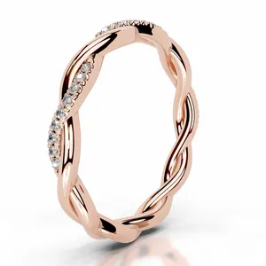 Anillo de Boda Oravique con Diamante Cultivado en Laboratorio, Certificado IGI - Product Image 4