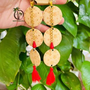 ACCESORIOS DE CÁSCARA DE COCO NATURALES HECHOS A MANO/PENDIENTES DE MODA DE MARCA ESTILO VINTAGE - Product Image 3