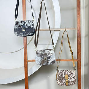 Sac bandoulière de luxe 2026 en cuir de vachette véritable fait main, sac mini élégant en cuir à poils, sac à main bohème multi-usages pour femme - Product Image 5