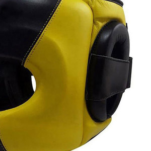 Custom Boxing Headgear Shock Absorbing Leather <b>Head</b> Guard for Sparring <b>Training</b> and Competition - Product Image 5