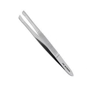 Pinza para Cejas con Punta Inclinada de 3.5 Pulgadas, Mango Antideslizante con Dientes, Precisión Alemana para Depilación, Belleza y Salón - Product Image 2