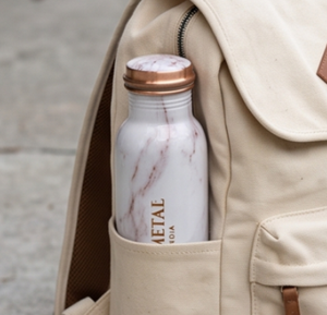Deluxe <b>Copper</b> Marble Print Water <b>Bottle</b> Handmade Custom Design Ideal for Daily Hydration Gym Yoga And Travel - Product Image 5