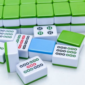 Mini Mahjong de voyage personnalisé <span class=keywords><strong>Paris</strong></span>, en acrylique américain, avec des pions vierges rouges, orange océan et violet, modèle New Ocean Orange American - Product Image 2