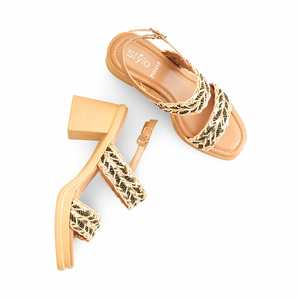 Sandale à talon formel noire pour femme PU0457 - Product Image 1