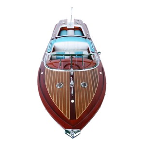 Modèle de bateau en bois peint à la main Riva Aquarama de taille moyenne pour la décoration d'hôtel, de bureau, de maison et comme cadeau - Vente en gros, contactez-nous - Product Image 4