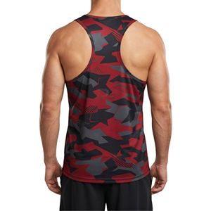 <b>Red</b> Camouflage Printed Vest Men's <b>Tank</b> <b>Top</b> Polyester Spandex Breathable Moisture Wicking Muscle Fit Workout <b>Tank</b> <b>Tops</b> - Product Image 2