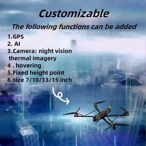 Vente de drones FPV de sport commerciaux de 10/13/15 pouces avec une charge utile de 5 à 8kg et une distance de vol de 20km - Product Image 6