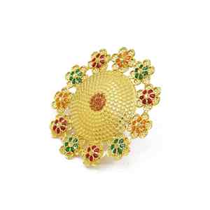 Bagues de mode en gros plaquées or micron 14K, 18K, 24K, style africain et Dubaï, bagues de mariée traditionnelles, bagues de doigt - Product Image 5