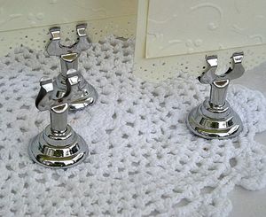 Gold Wedding <b>Table</b> Number Holders Place <b>Card</b> Holders Wedding Menu Holder Name <b>Card</b> Holders Classy Silver - Product Image 2