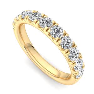 Anillo de lujo en oro rosa, oro blanco y oro amarillo, certificado por IGI, joyería fina, anillo de compromiso, alianza de boda para mujer - Product Image 1