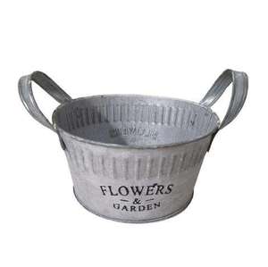 Jardinière en métal galvanisé pour la décoration intérieure et extérieure du jardin - Product Image 1