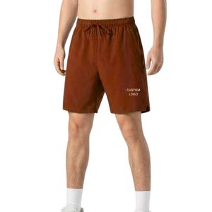 Pantalones Cortos Deportivos de Punto para Hombre, Color Sólido, Poliéster/Algodón, con Cordón Ajustable, Transpirables, Cintura Media, Cómodos para Verano - Product Image 3