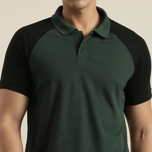 Hot Selling Premium Quality Men's T-<b>Shirt</b> New Collar <b>Button</b> Style Street Look <b>Half</b> Sleeved Spandex/Cotton Jersey Fabric 220g - Product Image 5
