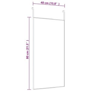 Miroir mural rectangulaire en aluminium noir de taille moyenne - Product Image 4