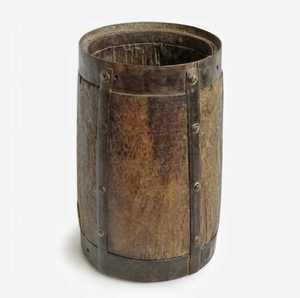 Pot de fleurs en bois traditionnel, jardinière pour la maison, finition naturelle durable, design circulaire, KAMAL ART and CRAFT, capacité de 10 kg - Product Image 1