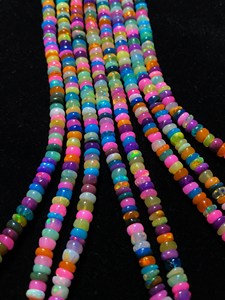Perles d'opale éthiopienne naturelle, perles disco, opale feu arc-en-ciel, perles en vrac pour la création de bijoux, fournitures de pierres précieuses en gros - Product Image 4