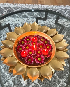 Bol à bougie en métal, décoration de centre de table pour salle à manger, avec un style rustique vintage élégant pour la décoration de la maison - Product Image 3