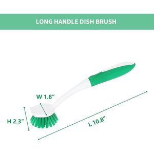 Set di 2 Spazzole per Piatti con Manico e Raschietto Integrato per Lavello, Pentole e Padelle - Spazzole per Pulizia Facile - Product Image 2