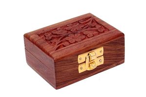 Wooden <b>Small</b> Storage Purse <b>Box</b> Jewellery <b>Box</b> for Women Jewel Organizer, Gifts Item, (Size - 3 x 2 Inches) - Product Image 4