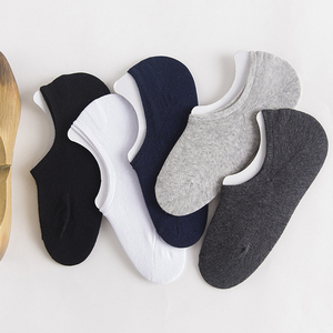 <b>Custom</b> No Show <b>Socks</b> Men High Density Cotton Spandex Invisible Loafer Liner Breathable Non Slip Silicone <b>Grip</b> - Product Image 2