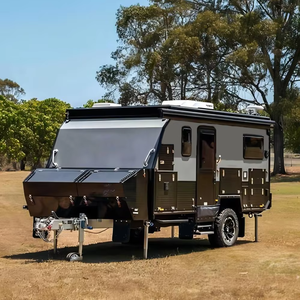 Road 4x4 Camper Caravan Travel Trailer RV Mobile Home with <b>Kitchen</b> Bathroom and Family Sleeping Space Touring Unit - Product Image 1