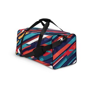 Custom Logo Sublimation Printed Duffle Bags Waterproof Travel Gym Sports Duffel Bag Large Capacity with Zipper - Product Image 4