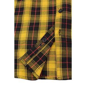 Camisa de Franela Premium para Hombre, Diseño Tartán Amarillo y Negro, Algodón Grueso, Estilo Casual, para Otoño e Invierno - Product Image 5