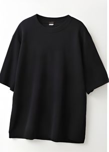 Camiseta de punto gofrado premium de 240 g/m², corte oversize, estilo urbano para hombre, logotipo personalizado, fabricación a granel - Product Image 2