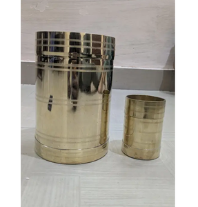 Tazas Medidoras de Latón Hechas a Mano, Diseño Moderno con Acabado Brillante Clásico, para Decoración del Hogar, Utensilios de Cocina y Manualidades - Product Image 4