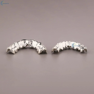 Grillz de Diamantes Moissanite de Color D Premium, Hechos a Mano, en Oro Blanco de 14K, Estilo Iced Out, Joyería para Raperos, Regalo - Product Image 6